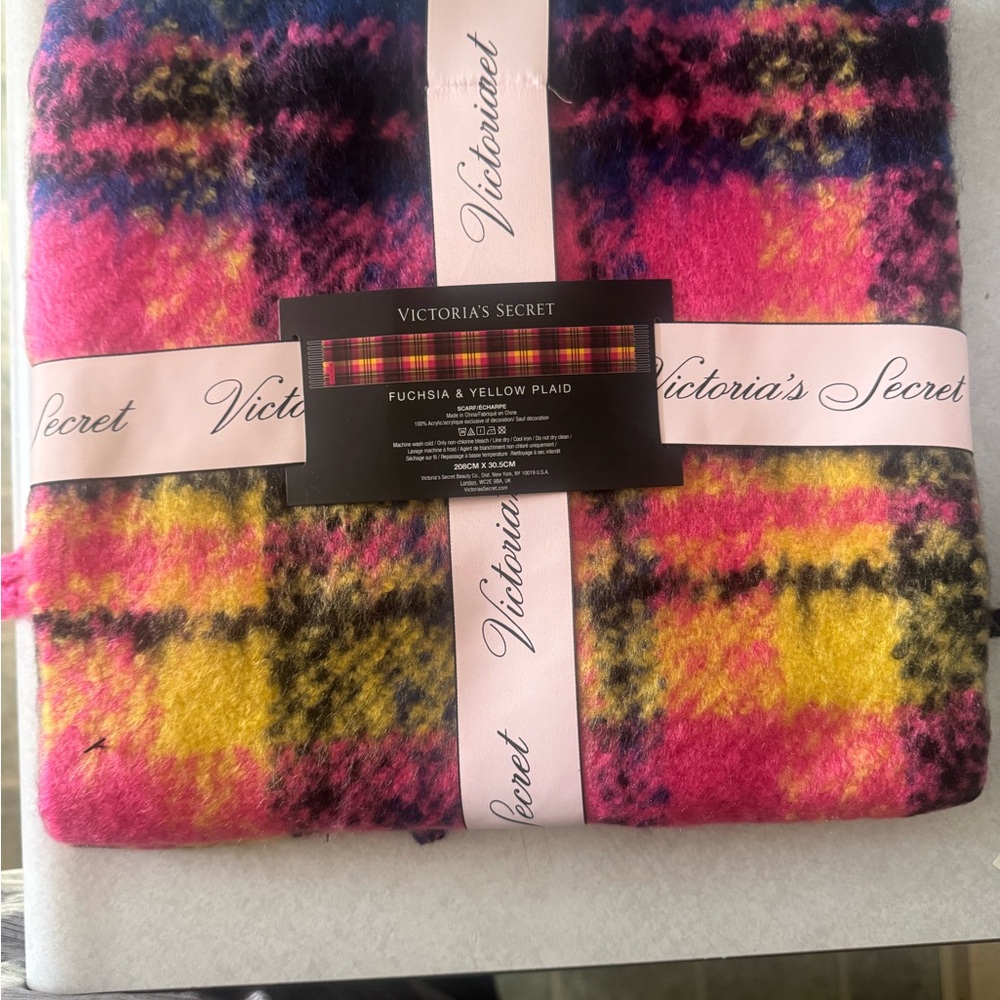 Victoria's Secret Vibrant Pink and Yellow Throw